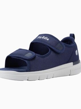 FitVille Men's Diabetic Sandals Extra Wide Edema Shoes with Adjustable Strap 9W